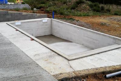 Gros oeuvre piscine Auterive ariege lmontage des murs